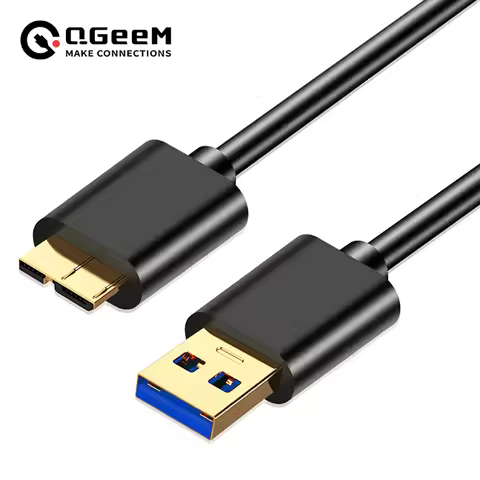 QGEEM Micro USB 3.0 Cable Type A to Micro B Cable For External Hard Drive Disk HDD Samsung S5 Note3 