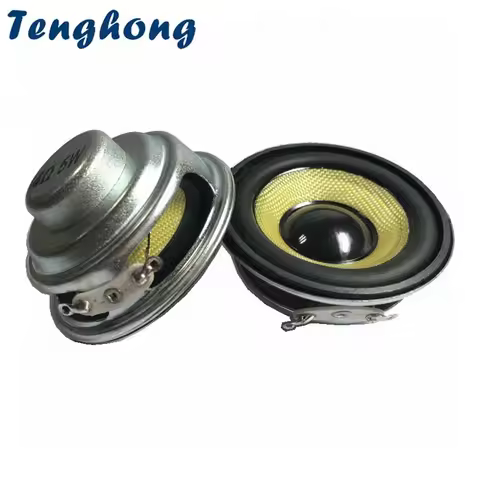 2pcs 2 Inch 50MM Full Range Speaker Unit 4 Ohm 8 Ohm 5W Round Fiberglass Bluetooth Audio Sound Louds
