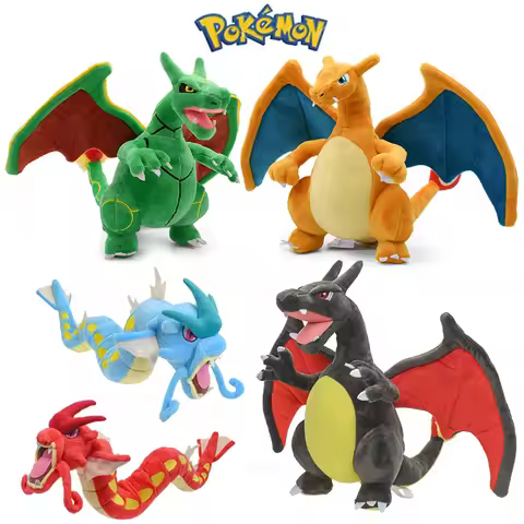 Hot Pokemon Plush Toys Rayquaza Fuse Charizard X Gyarados Plush Toys Cartoon Shiny Gyarados Peluche 