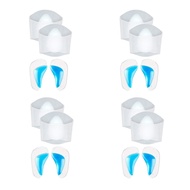 Gel Arch Support Set 8 Pairs Plantar Fasciitis Sleeves/Shoe Insoles for Flat Feet Reusable Soft Sili