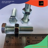 WHITE BOLT NUT M8 X 35 BMP M8X35/ M8X35 WHITE BMP M8 X 35 KEY 13 LENGTH 3.5CM 3.5 CM BODY DIAMETER 8