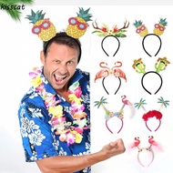 KISSCAT Hawaiian Party Headband, Pineapple Flamingo Party Props Hairband, Funny Headwear Hairband Co