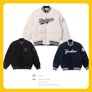 ML Korean Local Stock NewEra 14742050  MLB LA Dodgers Bomber Down Jacket Ivory Available via ML Prox
