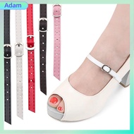 ADAM ผู้หญิง ปรับได้ หนัง PU ล็อครองเท้าส้นสูง สายรัดข้อเท้า สายรัดป้องกันการลื่นไถล มัดเชือกผูกรองเท้า