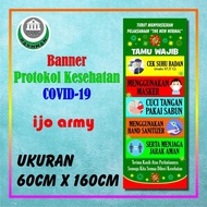 Covid 19 Health Protocol Banner Size 60Cm X 160Cm