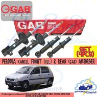 PERODUA KANCIL (X485) GAB SUPER SHOCK ABSORBER (FRONT OIL 2PCS + REAR GAS 2PCS = SET 4PCS)