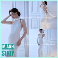 Cross-Shoulder Gown Set for Beautiful Maternity Concept Photography