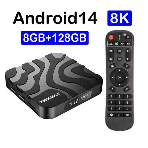 T95 Max Android 14 TV Box 2025 8K Ultra 8GB Ram 64GB 128GB Rom Allwinner H618 Google Voice Streaming