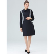 2025 Spring Autumn New Style Maternity Wear Mid-Length Professional Long-Sleeved Dress Female Origin