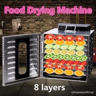 8 Tray Food Dehydrator Jerky Stainless Steel Fruit Drying Commercial Dryer Maker 【8Layer Stainless S