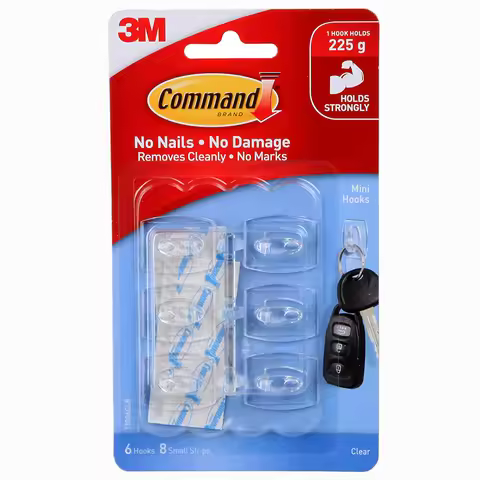 3M High Quality Traceless Transparent Hook Strong Paste Firmly Remove The Traceless Mini Hook