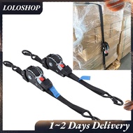 loloshop Fabater Retractable Ratchet Straps  (2-Pack) 1.5in x 8.2ft Self Tie Down 1760lb Break Stren