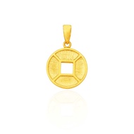 Feng Shui Ancient Coin Pendant in 916 Gold by Ngee Soon Jewellery