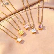 1pc "Spring Sweet" Square Zirconia Choker Necklace, Versatile For Dates, Commuting, 520 Confession, 