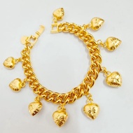 FREE COP 916 Bracelet Gelang Tangan Gajah Love Besar Emas Bangkok