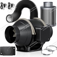 FCC Certification Knob Speed Regulation EC Pipe Fan Carbon Can Filter Sleeve