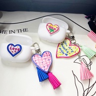 Love Pattern Cover For EarFun Air 2NC /Air Mini 2 /Clip Case with keychian Silicone case For Earfun 