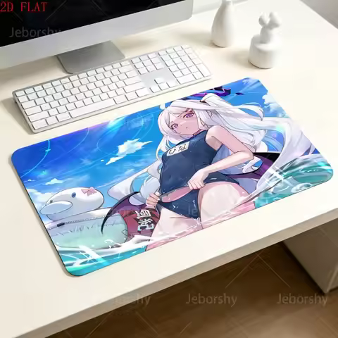 Blue Archive Hina Sorasaki Gaming Mouse Pad - Anime Demon Girl Desk Mat for PC Gamer