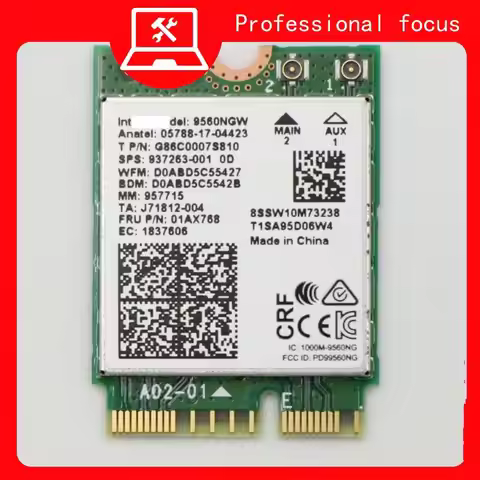 01AX768 5W10V25772 for Lenovo Wireless Card Bluetooth Module, 9560 NV M2 Dual-band 802.11AC 2.4g/5gh