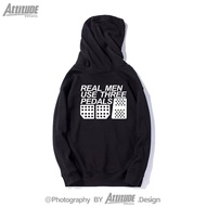 ATTITUDE ATTITUDE Japan JDM Modified Car Style 86 BRZ MT Manual Gear Real Man Hooded Sweatshirt
