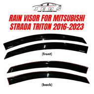 Rain Visor For Mitsubishi Strada Triton 2016-2023 | PREMIUM QUALITY