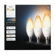 Philips Hue White Ambiance 500lm B39 Candle E14 Bulb (3 Pack) - Matter, 2026 New, 929004295604