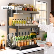 Gslife Multifunctional Desktop Spice Rack, Durable Steel Material, Space Saving
