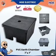 Earthing| 7" x 7 " PVC Earth Chamber With Cover PVC Earth Chamber Plastic Grounding Box Earthing