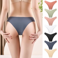 panties women panties Comfortable Mid-Waist Silk Panties - Breathable Women's Bikini Briefs