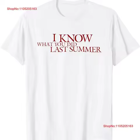 I Know What You Did Last Summer Blood Red Logo Retro Horror T Shirt vintage Washed Soft fashion Brea