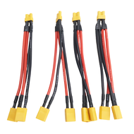 4Pcs XT30 XT-30 Female/Male Parallel Cable Wire 16AWG 100MM Y Lead Battery Charger Cable for Rc FPV
