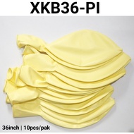 XKB36-PI Latex balloon 36 inch 90 cm 10 jumbo matte thick yellow (Round Macaron Latex Balloon) papay