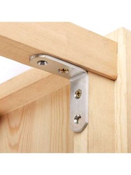 1個/件不銹鋼l型直角支架,固定支撐,適用於家具連接器、浴室厚隔板的轉角或層板夾
