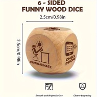 TEMU 6sided Wooden Dice With & Ideas - Decision Dice, Perfect Gift For Colleagues, Ideal For Birthda
