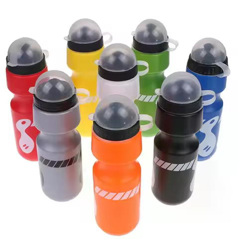 {FR}750ml outdoor hiking bike bicycle cycling drink jug water bottle w/ dust cover