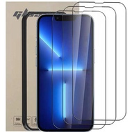 13PF (3片裝) Apple iPhone 13 / iPhone 13 PRO / iPhone 14 / iPhone 16e 6.1吋 保護貼高清全屏黑邊9H鋼化玻璃手機電話螢幕保護貼
