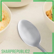[Sharprepublic2] Stainless Spoon Gift, Cooking Utensil Engraved Ice Cream Spoon Serving Spoon for Camping Trip Picnic,