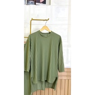 NEW ARRIVAL !!! BAJU ATASAN OVERSIZE WANITA BAHAN KNIT HORNET PREMIUM MURAH LENGAN 7/8 KEKINIAN TERB