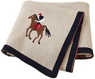 [100% Cotton] Baby Blanket, Horse Pattern, 39.4 x 31.5 inches (100 x 80 cm), Multi Blanket, 100% Cot