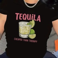 Short Sleeve T-Shirt for Women, Fabric, Lightweight and Durable, Featuring Tequila Than Rel