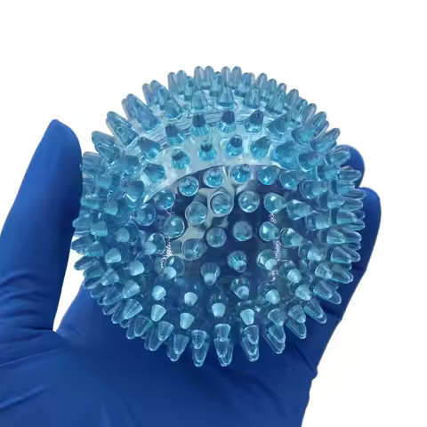2PCS Transparent Spiky Massage Ball 7CM Acupressure Reflexology Occupational Therapy Hand Sensory To
