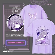 HONKAI STAR RAIL Castorice Shirt HSR Castorice Tshirt Honkai Merch in Black / Lilac / Khaki