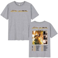 Rapper Anuel AA Rhlm 2 Album 2025 Graphic T Shirts Men's Vintage Hip Hop Short Sleeve T-Shirt Man Ca