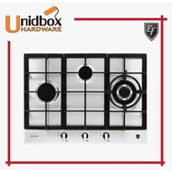 EF EFH 3761 TN VSB 68CM Stainless Steel Gas Hob-PUB/EF/3 Burners/Kitchen Appliances/Cooking Hobs/Gas