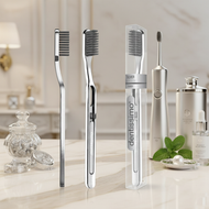 dentissimo - 成人推薦旅行口腔護理硬毛牙刷 - 銀色硬毛系列｜Tynex®刷毛