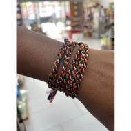 Ethnic Tibetan 5 Colorful Silk Cotton Threads Chain Pendants Strand Knots