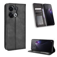 Casing Oppo Reno 8 Pro Plus 5G Vintage Flip Cover Reno8 5G Magnetic Wallet Case PU Leather Cases Card Holder