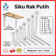 Siku Rak Dinding Kecil - Siku Ambalan - Penyangga Papan - Rak serbaguna - Bracket Meja Gantung - Har