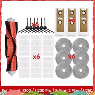 25PCS for  U200/U200 Pro/ 2 Plus/U250 Vacuum Cleaner Brush HEPA Filter Mop Cloth Dust Bag Replacemen