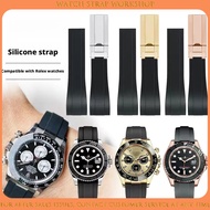Men Flat End Anti-dust Rubber Replacement Watch Band 20/21/22mm, Lint Resistant Watch Accessories Co